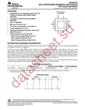 SN74AUC74RGYR datasheet  